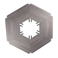 Парта одноместная трапециевидная столешница (рост 3-7) Серый/Металл Серый