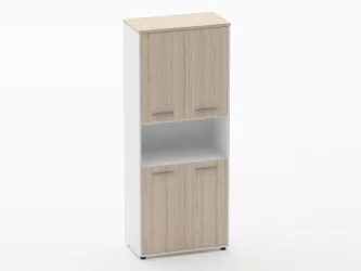 Шкаф 4 широкий закрытый с нишей Deka 10.19.121 Туя/Белый