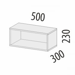 Открытая полка Графит 74.35