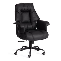 Кресло руководителя БРООКЛЙН кожзам, черный / BROOKLYN