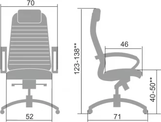 Кресло руководителя Samurai K-1.04 Черный
