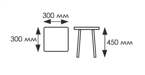 Табурет ХРОМ ЛДСП венге КОМПЛЕКТ 2 шт.