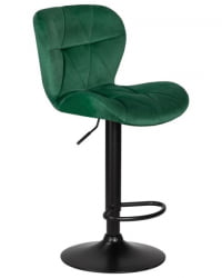 Стул барный ДОБРИН БАРНИ БЛАCК (зеленый велюр (МДЖ9-88)) 2 шт / DOBRIN BARNY BLACK (MJ9-88))