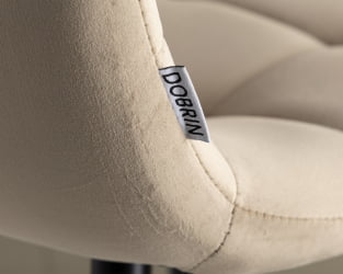 Стул барный DOBRIN NICOLE (черные матовые ножки, мокко велюр (108-104))