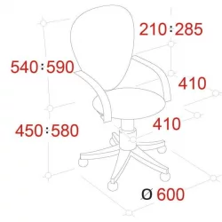 Кресло EChair-318 AL 506143 Черное