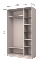 Шкаф-купе Хит-24-12-15 Ясень шимо темный