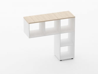 Стеллаж к столу Дека 9.08.12 Туя/Белый / Deka