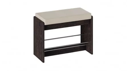 Тумба для обуви Тайм тип 1 Венге цаво/кож.зам. Крем