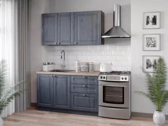 Шкаф кухонный 800 Мокка ЛД 274.360.000.159 Черный Дуб фактурный антрацит