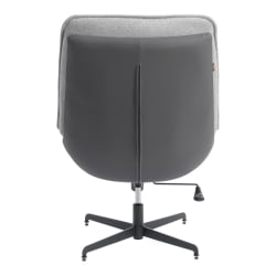 Кресло лаунж Космо велюр/букле/экокожа, ВТ шапе силвер/графит / Cosmo VT shape silver/графит