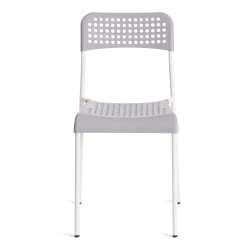Дизайнерский стул ADDE (mod. C-049) металл/пластик, 39 х 49 х 78 см, Grey (серый) /White (белый)