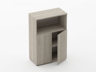 Шкаф средний полуоткрытый Glassy 6.12.121 Дуб сантана светлый