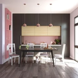 Стол обеденный Пегас 120x75 Эмаль белая Морилка Орех