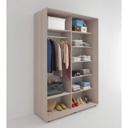 Шкаф-купе 2-х дверный Акцент-Дуэт КВ 1000х600 Ясень шимо светлый