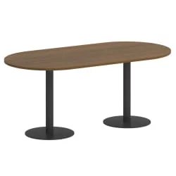 Стол овальный ХОМЕ ОФФИCЕ ВР.СП-5-180.1 Орех Гварнери/Антрацит металл / HOME OFFICE VR.SP-5-180.1