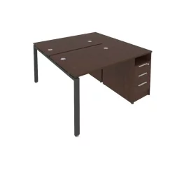 Рабочая станция с опорной тумбой Метал Сйстем Б.РС-СТП-2.1 Венге/Антрацит / Metal System