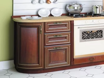 Тумба кухонная 400 с 3 ящиками ЛЮКС (4) Кантри ЛД 235.744.000 Ноче Таволато