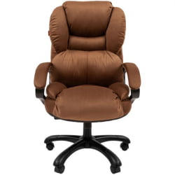 Кресло руководителя CHAIRMAN 434 HOME велюр Коричневый