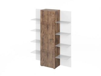 Шкаф для документов дополнительный LEMO L-562 Таксония шоколадная