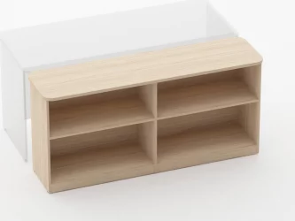 Тумба приставная к столу Glassy 3.18.104 Орех