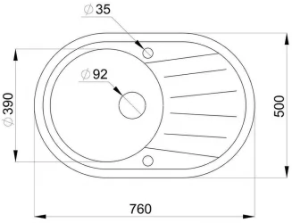 Мойка STANDART 7601 Черный