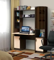 Письменный стол с надстройкой компьютерный №5 Клен/Венге
