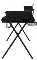 Стеклянный компьютерный стол GD-06 Black (черный)