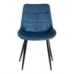 Стул ABRUZZO ( mod. 8060 ) металл/вельвет, 52 х 63 х 85 см, синий (HLR 63)/черный