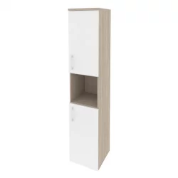 Шкаф высокий узкий правый ОНИКС О.СУ-1.5(Р) Дуб Аттик/Белый / ONIX O.SU-1.5(R)