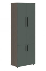 Шкаф с глухими средними и малыми дверьми VELION VHCS 80.3 Нефрит Дуб Сильвер