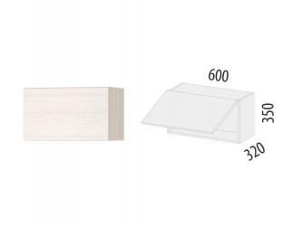 Антресоль (с системой плавного закрывания) Графит 74.101 Сосна Астрид /Ваниль