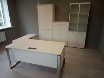 Стол рабочий, прямолинейный ГЛОСС ЛИНЕ НСР-О.004.1 Иворй / GLOSS LINE Ivory