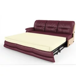 Диван фанера Вавилон 3ВР Красно-коричневая (экокожа)