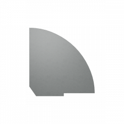 Полка для стойки угловой (завершающий элемент) Riva А.РС-5.2 Серый