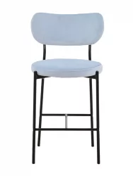 Стул полубарный Барбара (Б) велюр Серо-голубой