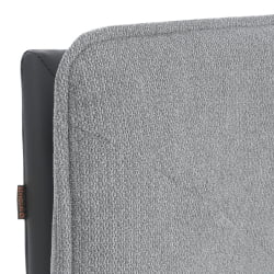 Кресло лаунж Космо велюр/букле/экокожа, ВТ шапе силвер/графит / Cosmo VT shape silver/графит