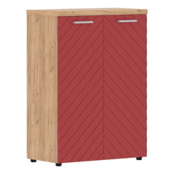 Шкаф с глухими средними дверьми и топом Торр ЛУКС ТЛМC 85.1 Дуб Бофорд Красный / Torr LUX TLMC