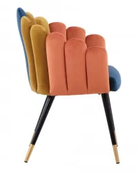 Кресло Камелия велюр Сине-зеленый