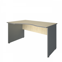 Стол криволинейный левый Рива А.СА-2 Л Клен/Металлик / Riva