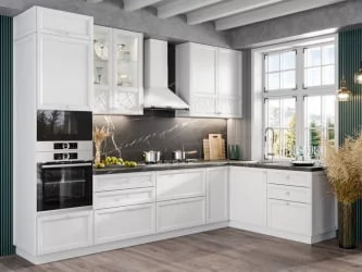 Тумба кухонная 600 с 2 ящиками ЛЮКС (4) Джулия ЛД 284.900.000.037 Белый