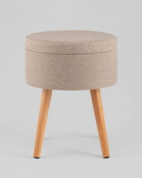 Пуф с ящиком Store Woody рогожка бежевая