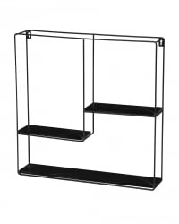 Полка Square черная Черный мрамор