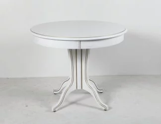 Круглый стол из дерева Орион-5 (d1000) тон 1 с золотой патиной