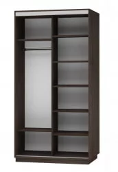 Шкаф-купе со стеклом Экспресс Дуо 1200х2200h Париж/Венге