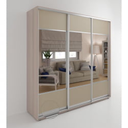 Трехстворчатый шкаф Акцент-Дуэт КЛ 1800х600 Ясень шимо светлый