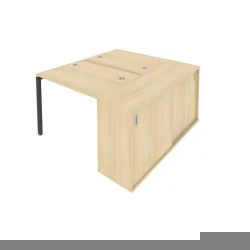 Рабочая станция с опорным шкафом-купе Метал СйстемБ.Б.РС-СШК-1.1 Акация/Антрацит / Metal SystemБ.Б.РС-СШК-1.1