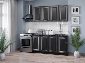 Шкаф кухонный 800 Италия ЛД 275.366.000 Черный Дуб темный