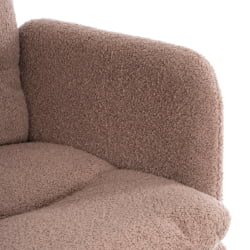 Кресло Довер хром букле, коричневый, барни кокоа / Dover barni cocoa