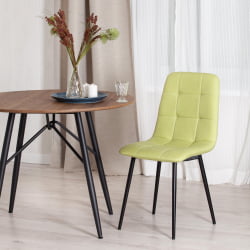 Мягкий стул CHILLY MAX ткань/металл, 45 х 54 х 90 см , фисташковый 64/черный