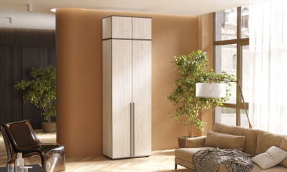 Шкаф Норд 2-х ств. + антресоль Крафт белый